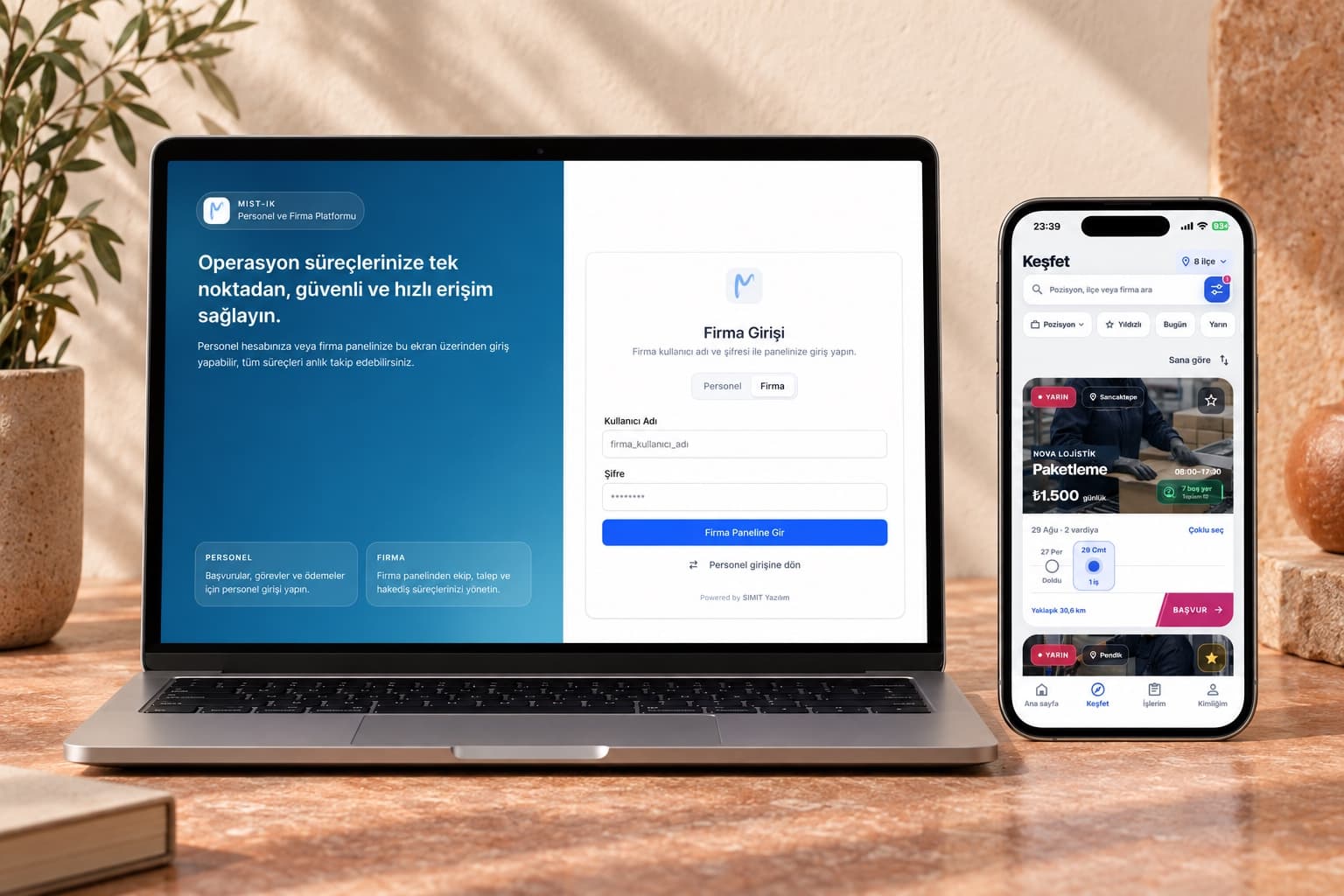 Mist-İK Yönetim Paneli için hazırlanan ürün sunumu